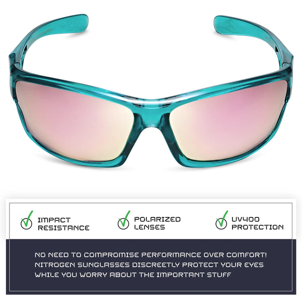 Polarized Wrap around Sports Sunglasses for Men Women Driving Fishing Running Cycling Sun Glasses